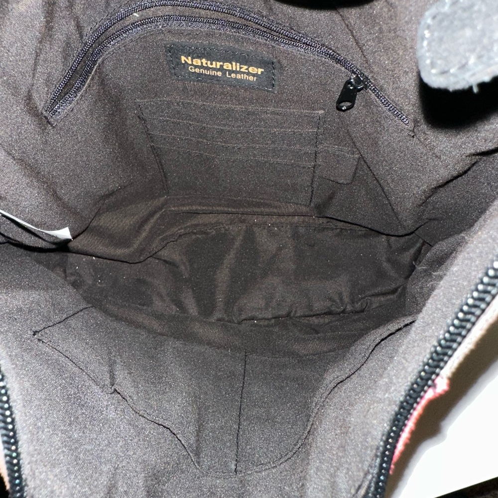 NWOT Vintage Naturalizer Leather Suede Color-block Bag - Picture 6 of 11